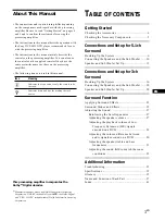 Preview for 3 page of Sony TAD-M30 Operating Instructions Manual