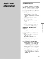 Preview for 33 page of Sony TAD-M30 Operating Instructions Manual