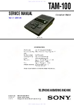 Sony TAM-100 Service Manual preview