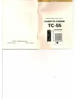 Sony TC-55 Owner'S Instruction Manual preview
