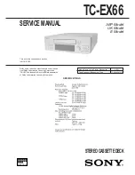 Preview for 1 page of Sony TC-EX66 Service Manual