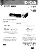 Sony TC-FX45 Service Manual preview