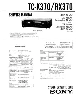 Sony TC-K370 Service Manual preview