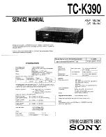 Preview for 1 page of Sony TC-K390 Service Manual