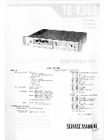 Sony TC-K88B Service Manual preview