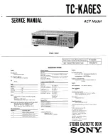 Sony TC-KA6ES Service Manual preview