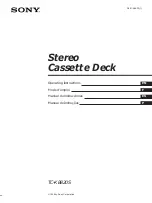 Preview for 1 page of Sony TC-KB820S Operating Instructions Manual