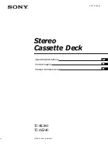 Sony TC-KE240 Operating Instructions Manual preview