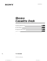 Preview for 1 page of Sony TC-KE600S Operating Instructions Manual