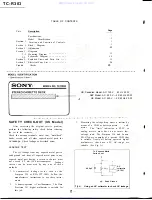 Предварительный просмотр 2 страницы Sony TC-R303 Service Manual