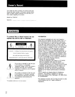 Preview for 2 page of Sony TC-RX410 Operating Instructions Manual