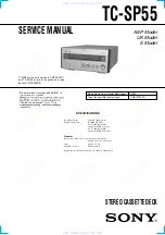 Preview for 1 page of Sony TC-SP55 Service Manual