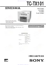 Preview for 1 page of Sony TC-TX101 Service Manual