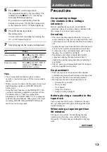 Preview for 13 page of Sony TC-TX373 Operating Instructions Manual