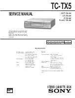 Preview for 1 page of Sony TC-TX5 Service Manual