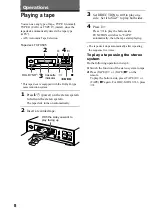 Preview for 8 page of Sony TC-TX595 Operating Instructions Manual