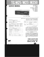 Preview for 1 page of Sony TC-W21 Service Manual