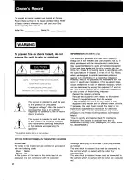 Предварительный просмотр 2 страницы Sony TC-W310 Operating Instructions Manual