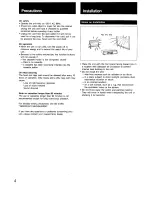 Preview for 4 page of Sony TC-W320 - Stereo Double Cassette Deck Operating Instructions Manual