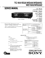 Preview for 1 page of Sony TC-WA7ESA - Dual Auto Reverse Cassette Service Manual