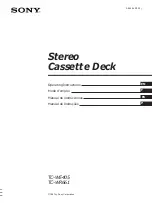 Предварительный просмотр 1 страницы Sony TC-WE405 Operating Instructions Manual