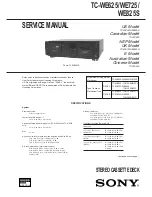 Preview for 1 page of Sony TC-WE625 - Dual Auto Reverse Cassette Service Manual