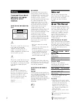 Preview for 2 page of Sony TC-WE635 Operating Instructions Manual