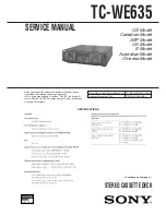 Preview for 1 page of Sony TC-WE635 Service Manual