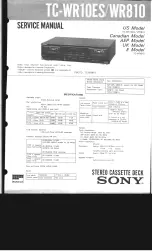 Sony TC-WR10ES Service Manual preview