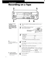 Preview for 4 page of Sony TC-WR465 Operating Instructions Manual