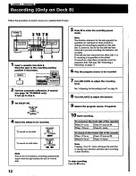 Preview for 12 page of Sony TC-WR545 Primary Operating Instructions Manual