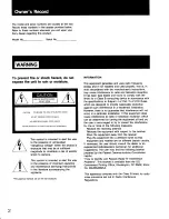 Preview for 2 page of Sony TC-WR610 Operating Instructions Manual