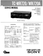 Sony TC-WR720 Service Manual preview