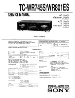 Preview for 1 page of Sony TC-WR745S Service Manual