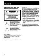 Preview for 2 page of Sony TC-WR901ES Operating Instructions Manual