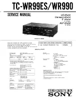 Sony TC-WR990 Service Manual preview