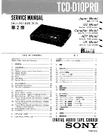 Sony TCD-D10PRO Service Manual preview