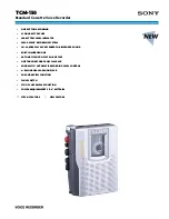 Sony TCM 150 - Cassette Recorder Specifications предпросмотр