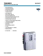 Sony TCM-200DV - Cassette Recorder Datasheet preview