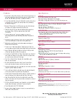 Preview for 2 page of Sony TCM-200DV - Cassette Recorder Specification Sheet