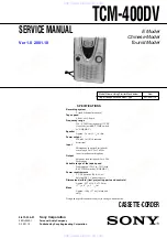 Sony TCM-400DV Service Manual предпросмотр