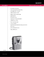 Sony TCM-400DV Specification Sheet предпросмотр