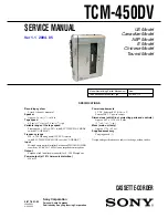 Sony TCM-450DV Service Manual предпросмотр