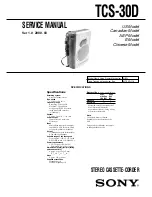 Sony TCS TCS-30D Service Manual preview