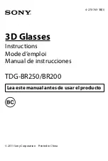 Sony TDG-BR250 User Manual preview