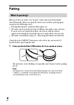 Предварительный просмотр 8 страницы Sony TDM-BT10 Operating Instructions Manual