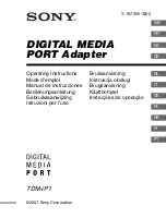 Sony TDM-IP1 - Digital Media Port Dock Operating Instructions Manual предпросмотр