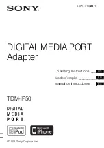 Sony TDM-iP50 - Digital Media Port Cradle Operating Instructions Manual preview