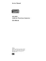 Sony Tektronix AWG2021 Service Manual preview