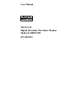 Предварительный просмотр 1 страницы Sony Tektronix WFM 1125 User Manual